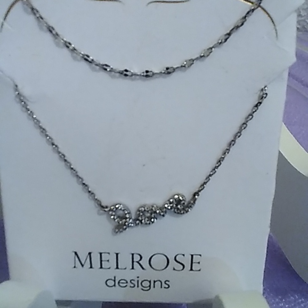 Melrose Design Layered "Love" Necklace